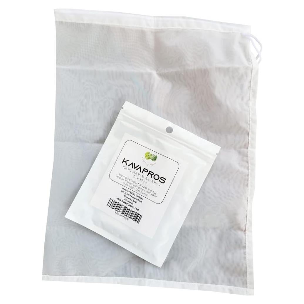 Bolsa de Colador Reutilizable Kava de Fiji Real 20x30cm