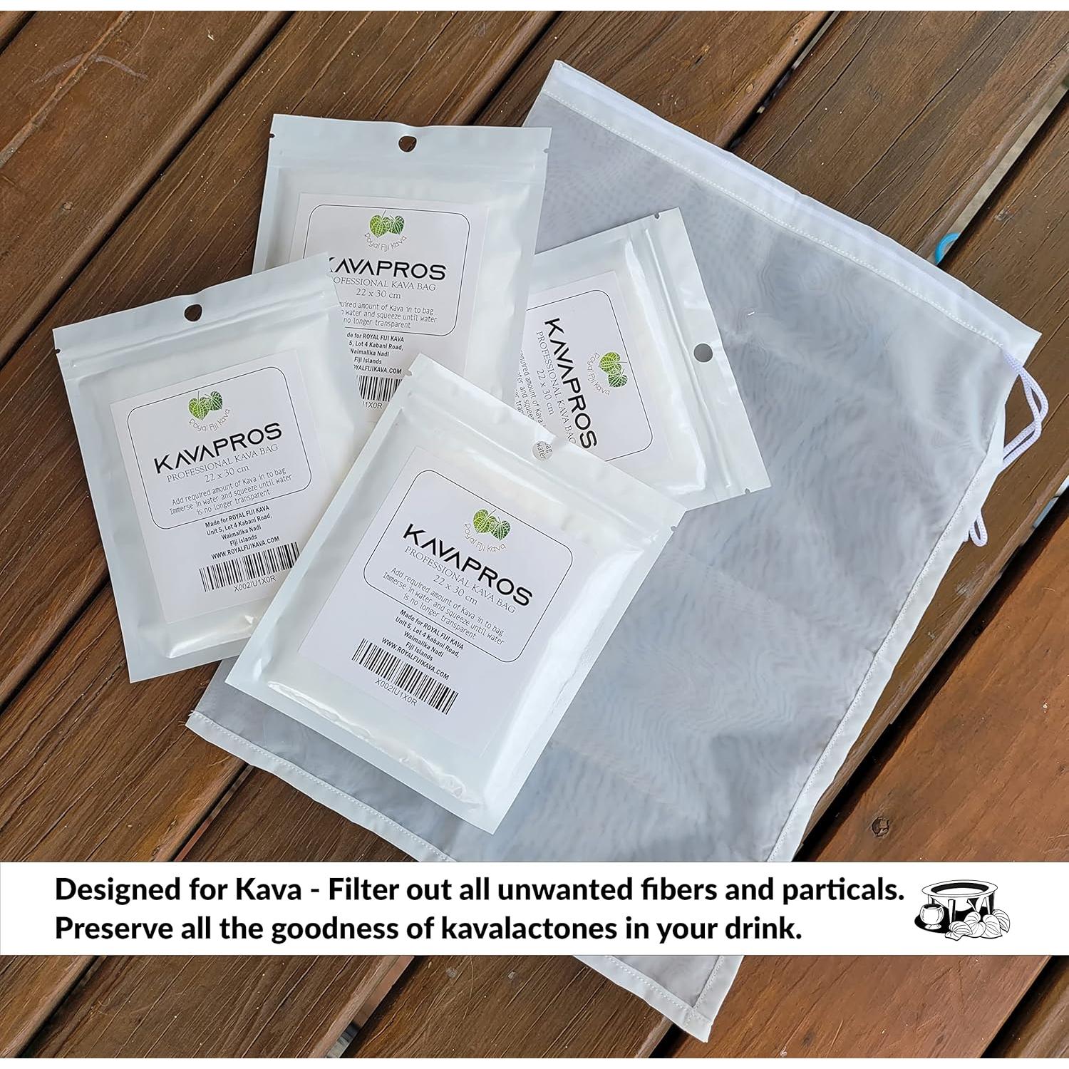 Bolsa de Colador Reutilizable Kava de Fiji Real 20x30cm