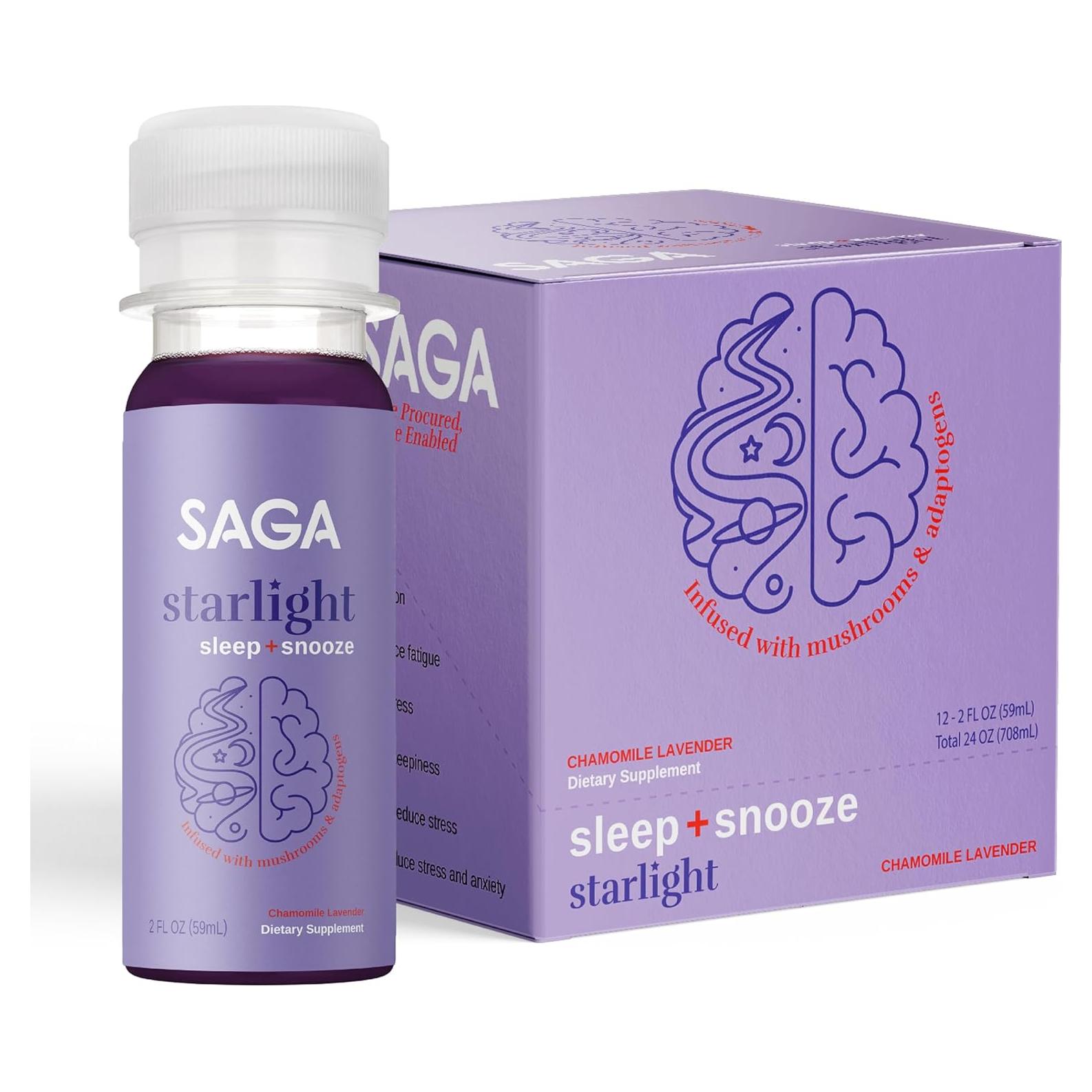 Disparos Orgánicos para Dormir SAGA Starlight 59 ml - Sin Azúcar