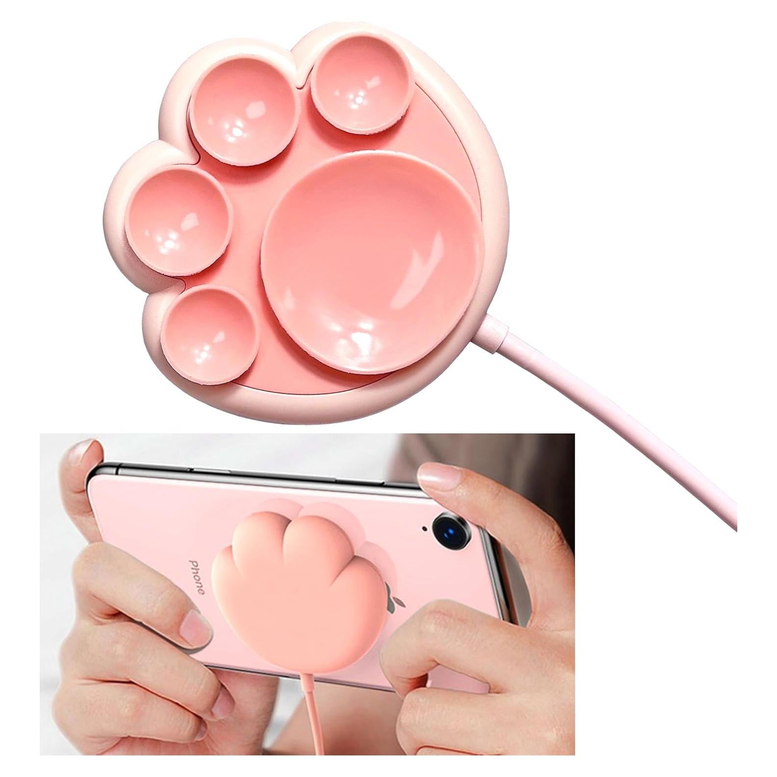 Cargador Inalámbrico 15W Rosa Gato CXIBIKL para iPhone
