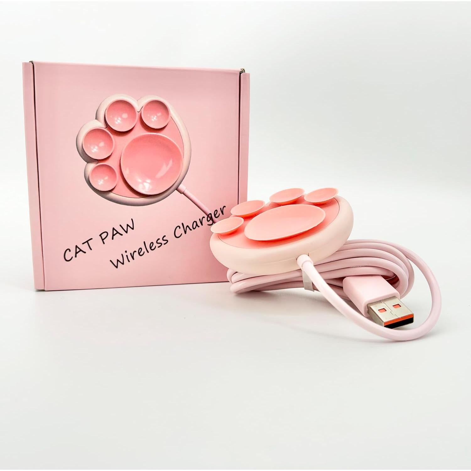 Cargador Inalámbrico 15W Rosa Gato CXIBIKL para iPhone