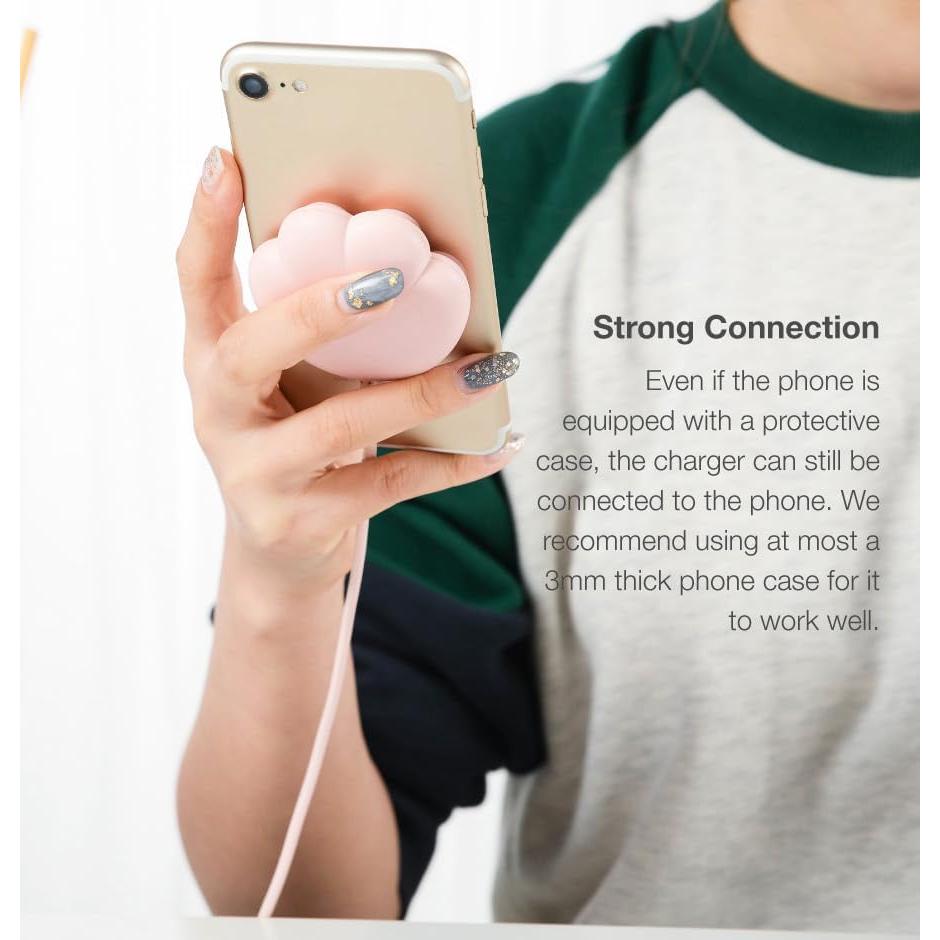 Cargador Inalámbrico 15W Rosa Gato CXIBIKL para iPhone