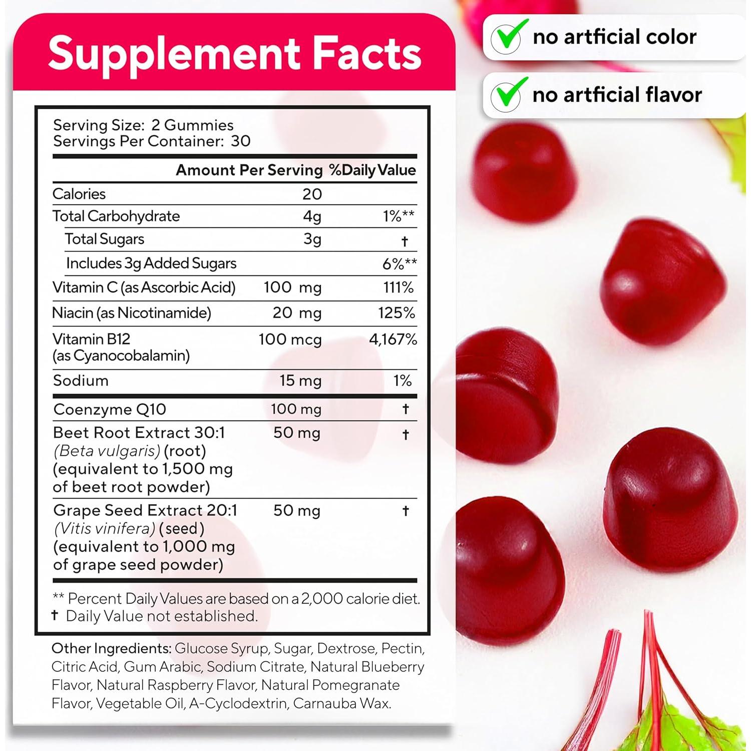 Gomitas de Remolacha VitaUp - 60 Masticables Antioxidantes