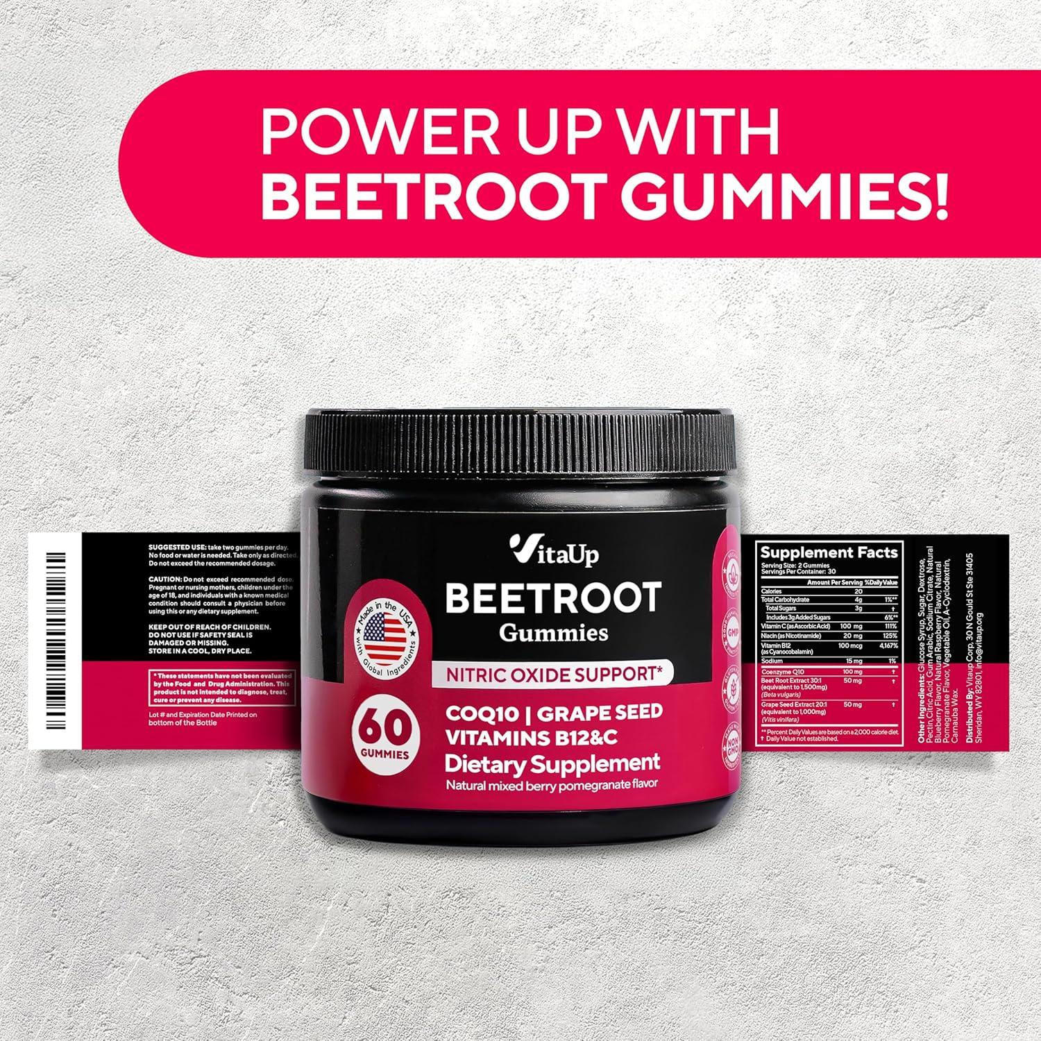 Gomitas de Remolacha VitaUp - 60 Masticables Antioxidantes