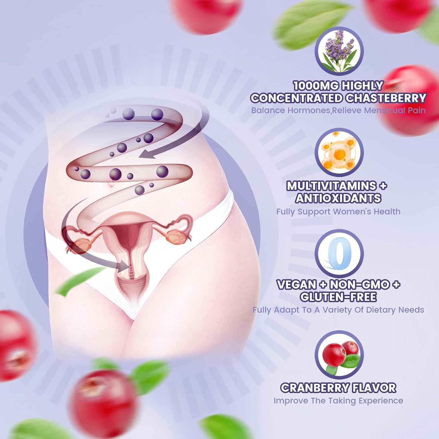 Suplemento VivoNu Gominolas Vitex Chasteberry 1000mg 180 Unidades