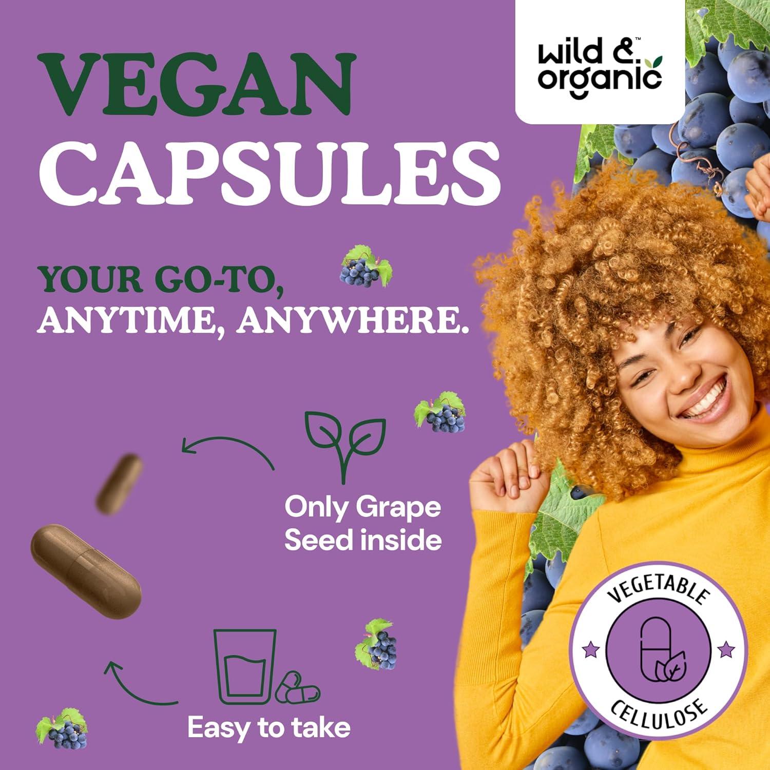 Cápsulas de Extracto de Semilla de Uva Silvestre Orgánico 60u