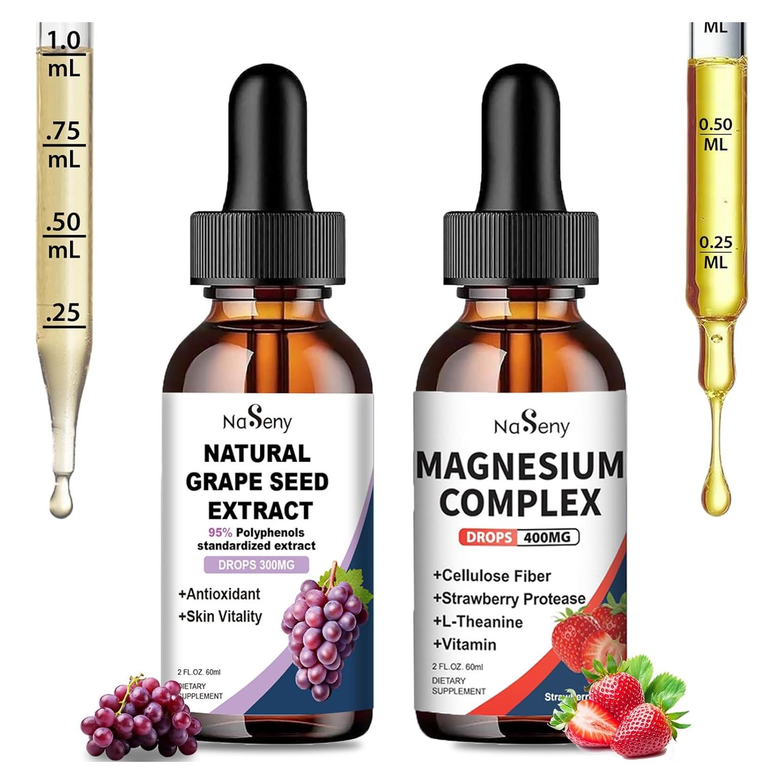 Gotas de Extracto de Semilla de Uva NaSeny 300mg + Magnesio 400mg