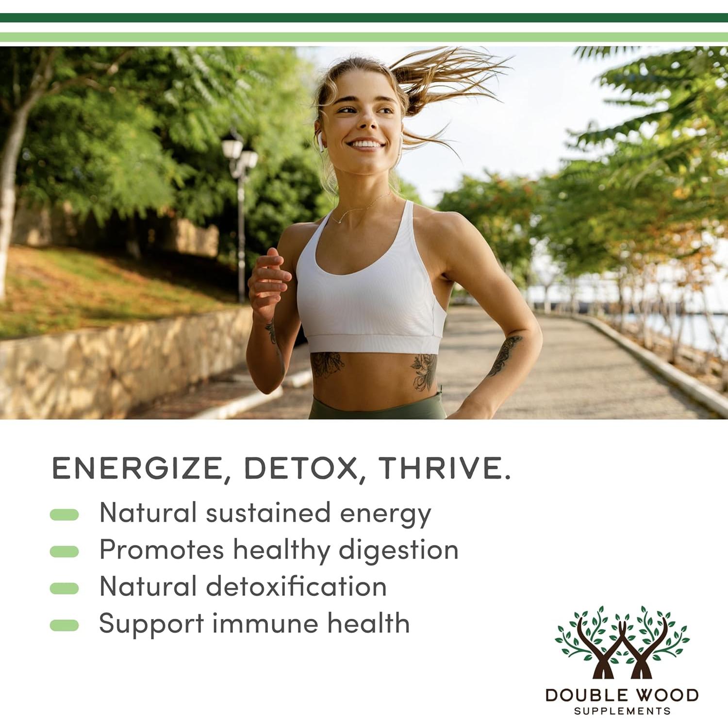 Gotas Líquidas de Clorofila Double Wood 60ml Sabor Menta