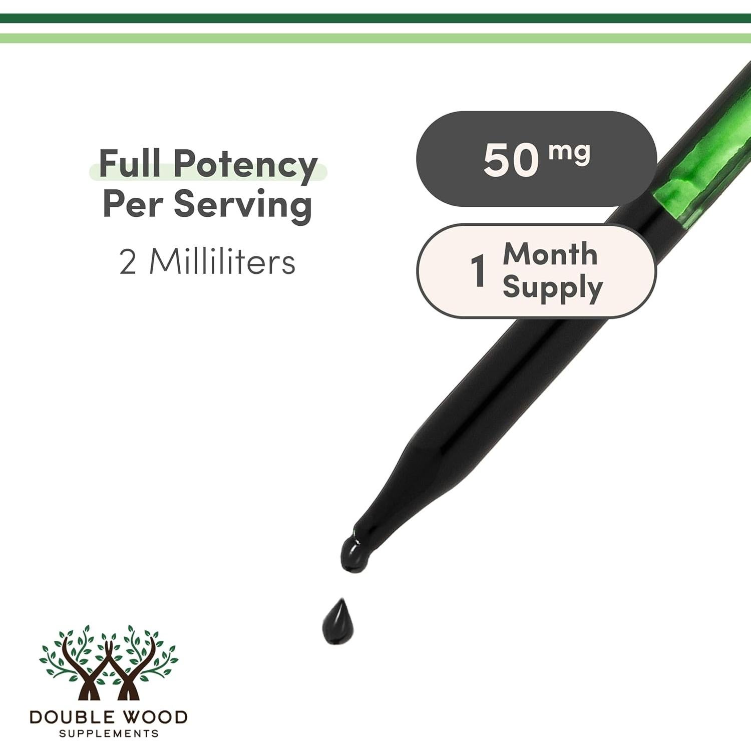 Gotas Líquidas de Clorofila Double Wood 60ml Sabor Menta