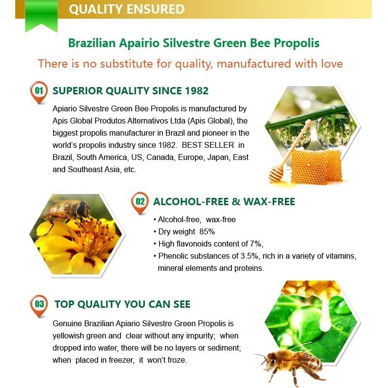 Extracto Líquido Glicólico de Própolis Verde 30ml x3 - Apiario Silvestre