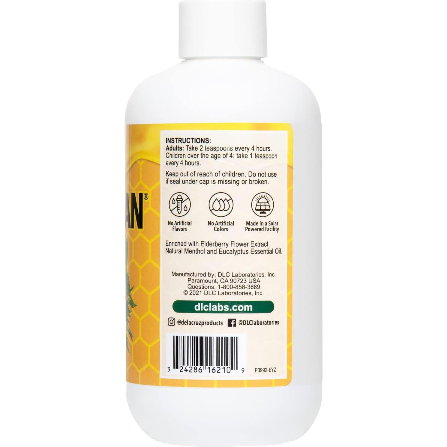 Jarabe de Miel De la Cruz con Extractos Herbales 338 ml