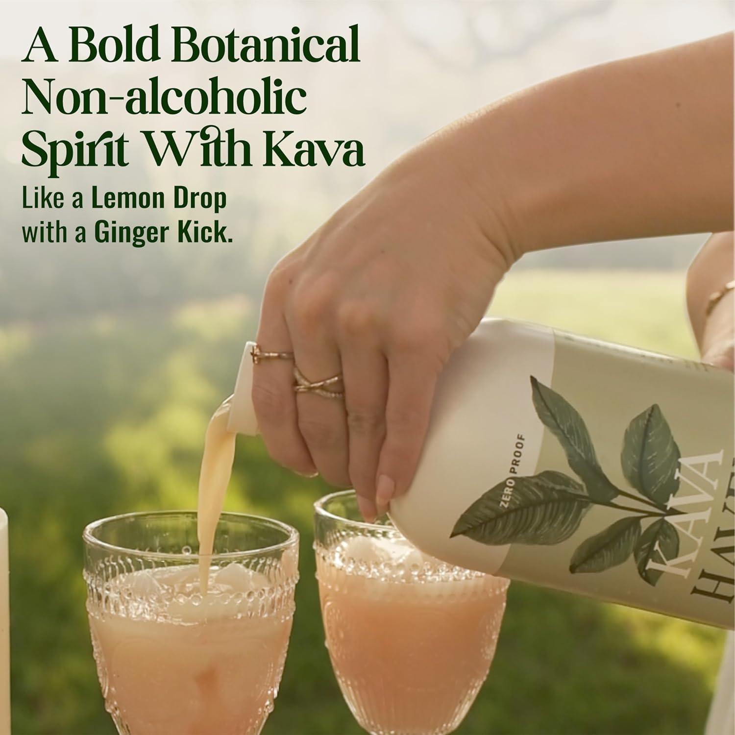 Kava Haven Bebida No Alcohólica 750mL Sabor Limón Jengibre