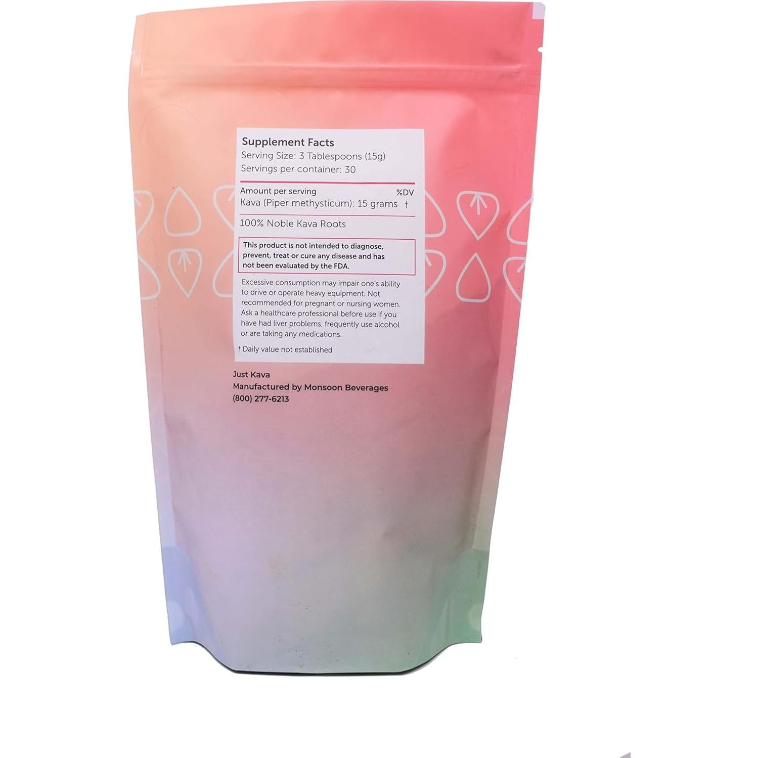 Suplemento Herbal Just Kava Fiji 452g - Kava Fijiano Premium