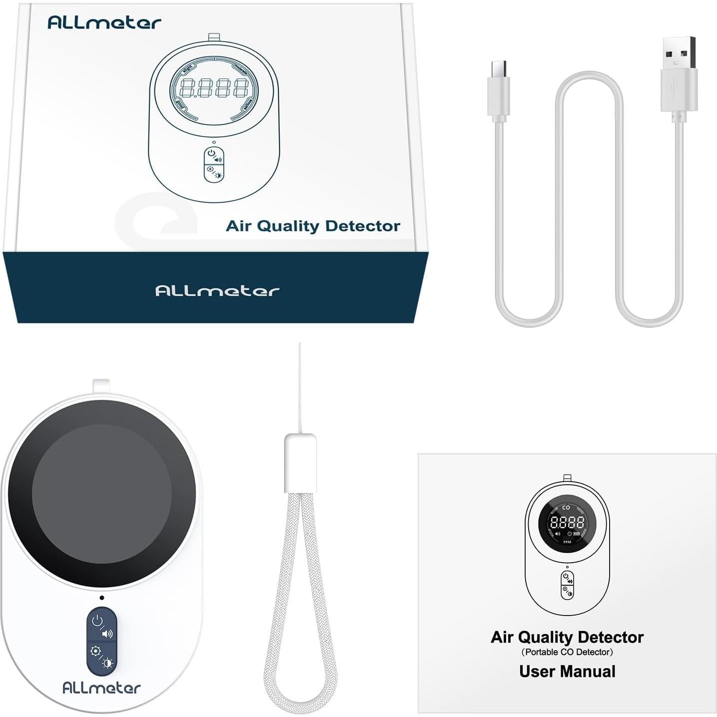 Detector de Monóxido de Carbono ALLmeter AK18 Portátil 0-1000 ppm