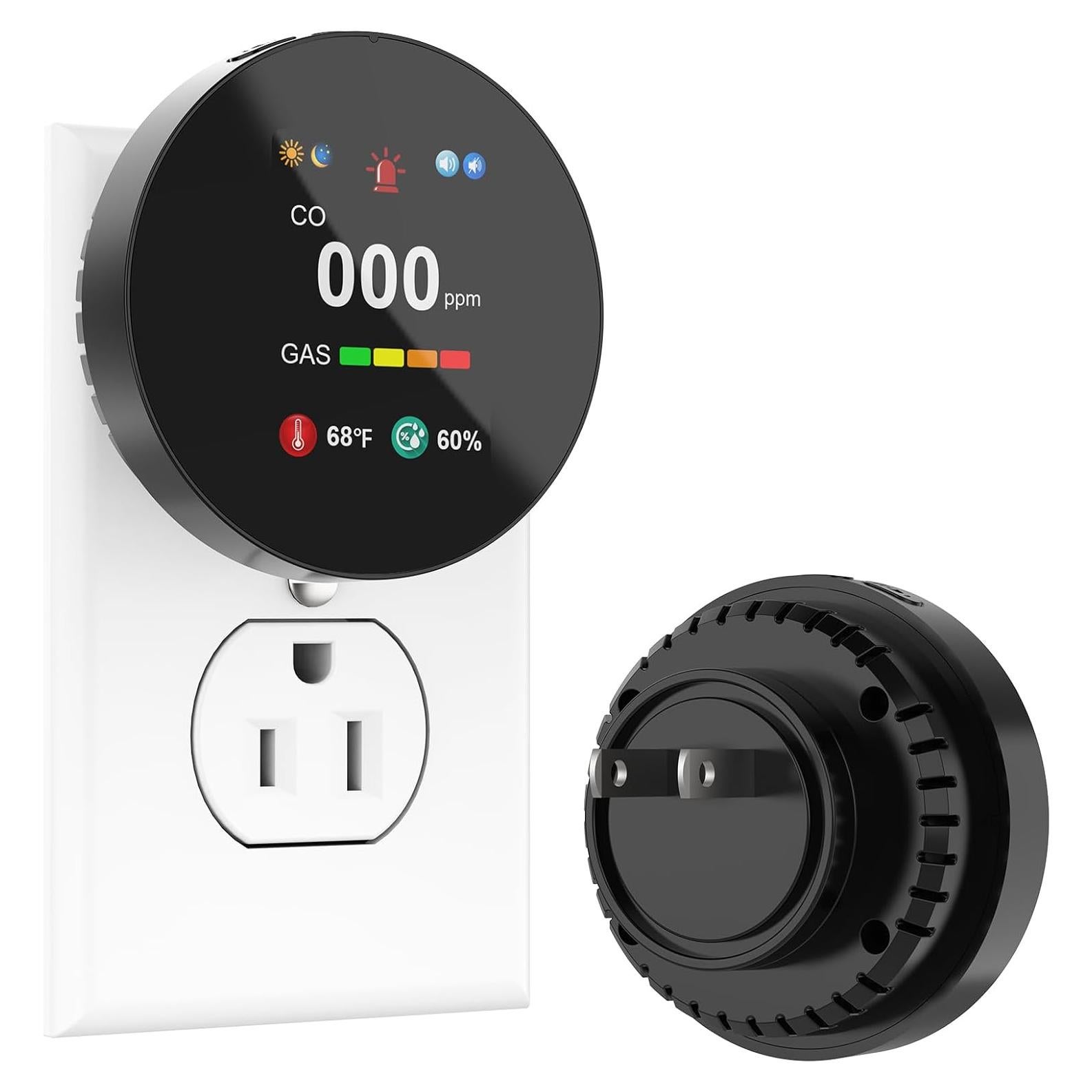 Detector de Gas y Monóxido de Carbono Enchufable SMSRECEIVE CG01