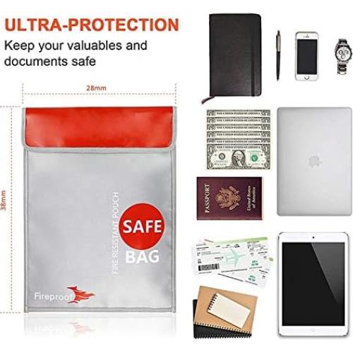Bolsa Documentos a Prueba de Fuego ISOP 38x28cm Impermeable