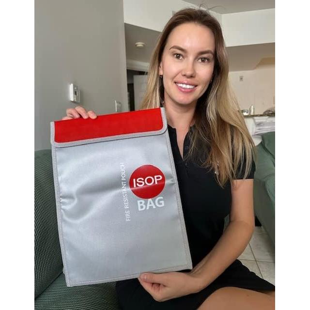 Bolsa Documentos a Prueba de Fuego ISOP 38x28cm Impermeable