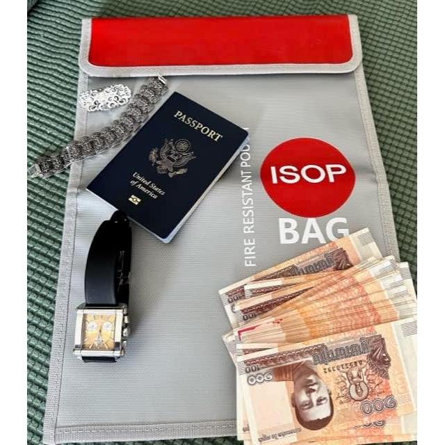 Bolsa Documentos a Prueba de Fuego ISOP 38x28cm Impermeable