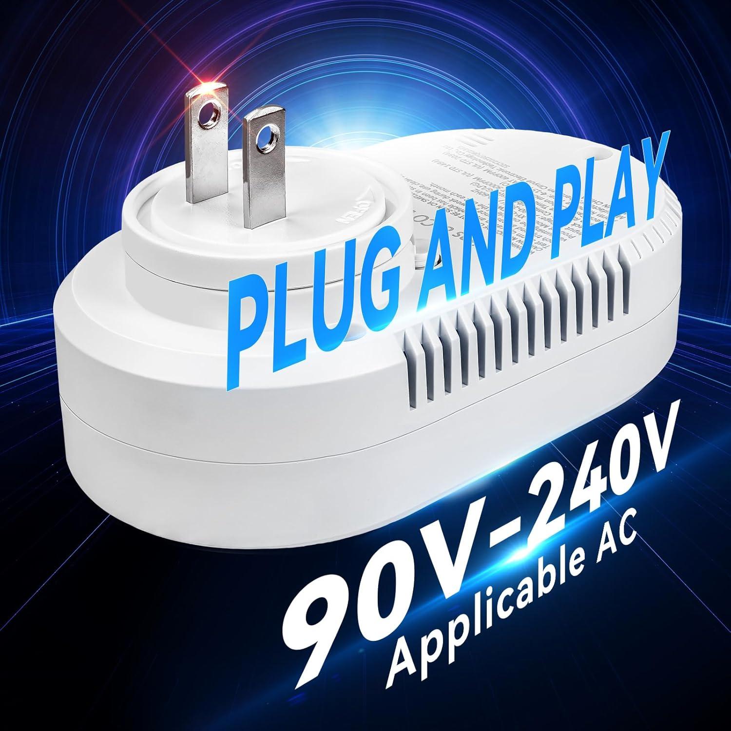 Plug in Carbon Monoxide Detector Combustible Gases Detectors,4-in-1 Co & Natural Gas Alarm Detectors with Temperature and Humidity Display,Clear LCD Screen Sound Light Dual Alarm for Home Travel RV