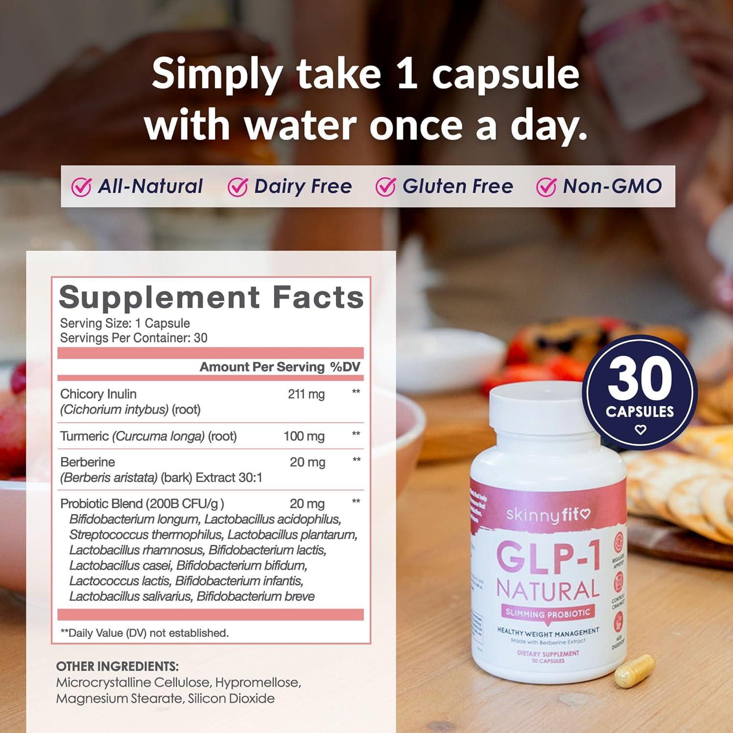 Suplemento Probiotico Natural GLP-1 SkinnyFit 30 Porciones