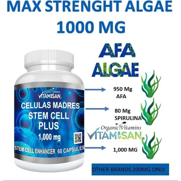 Células Madre Vitamisan 1000 mg 60 Cápsulas Algas Verdeazuladas