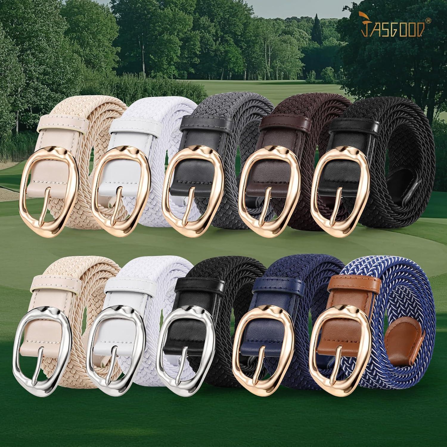 Cinturón Elástico Trenzado JASGOOD para Mujeres - Casual y Deportivo