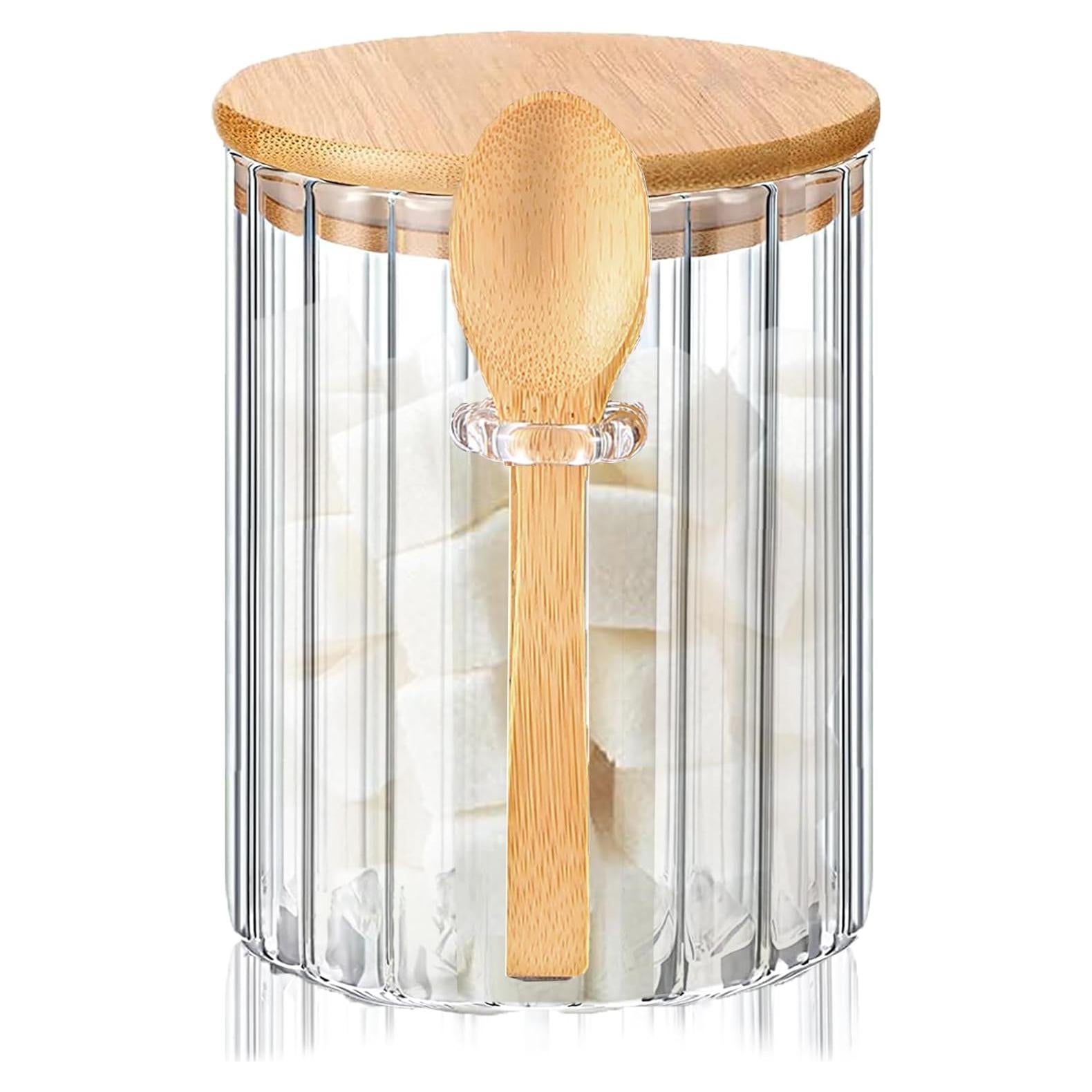 Tarro de Vidrio Hermético Steviieden 473 ml con Cucharas de Bambú