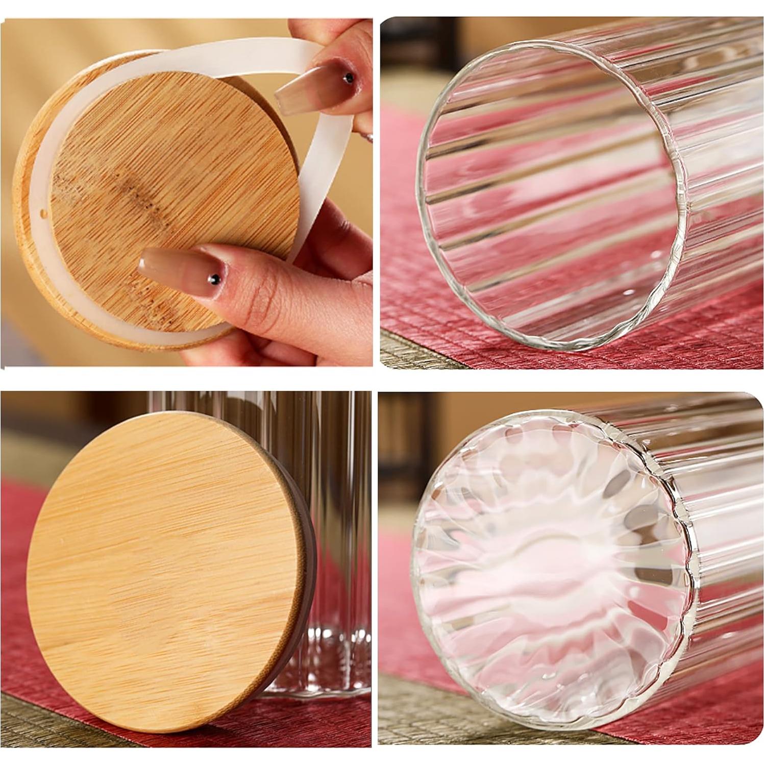 Tarro de Vidrio Hermético Steviieden 473 ml con Cucharas de Bambú