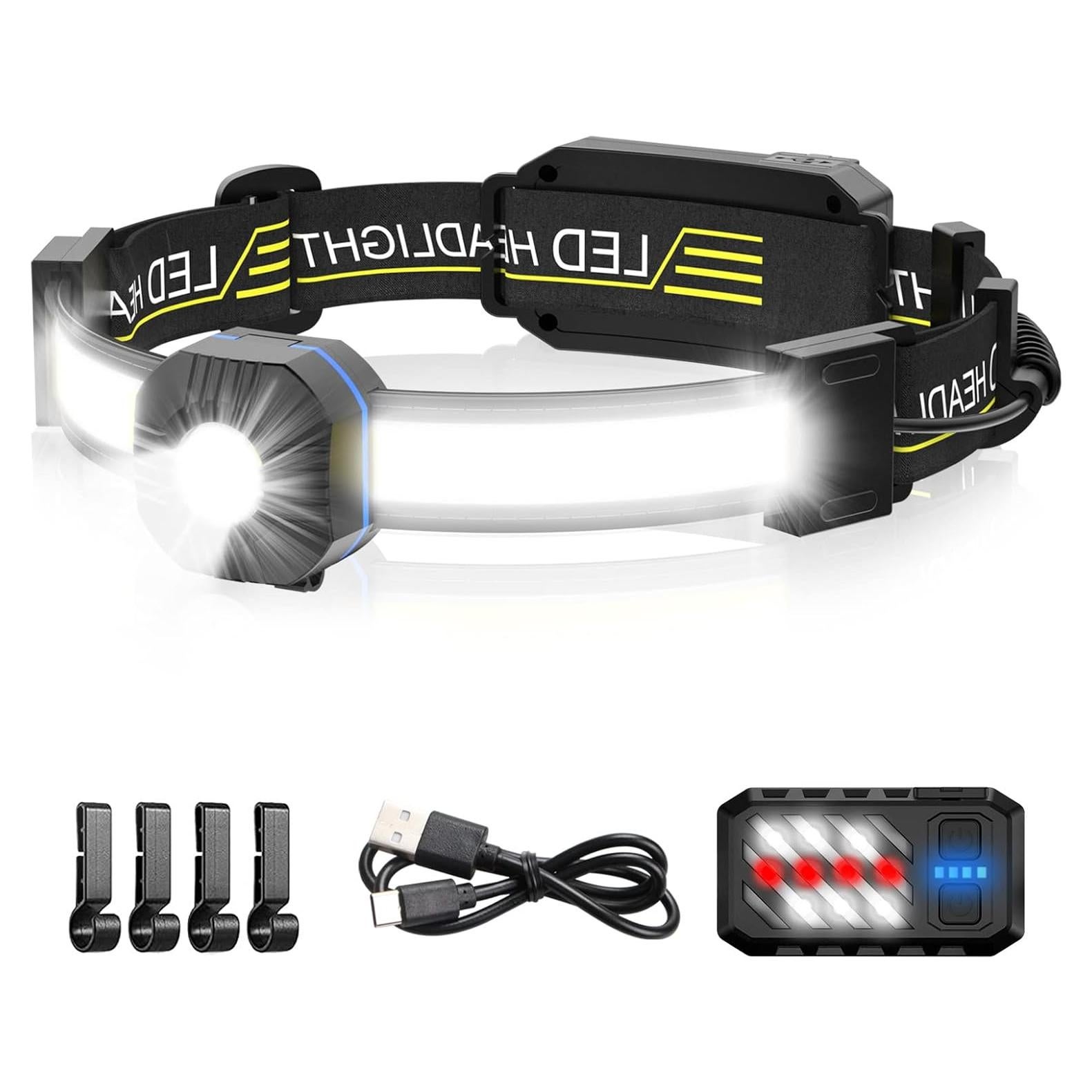 Linterna Frontal LED Spriak 1000 Lúmenes Recargable USB