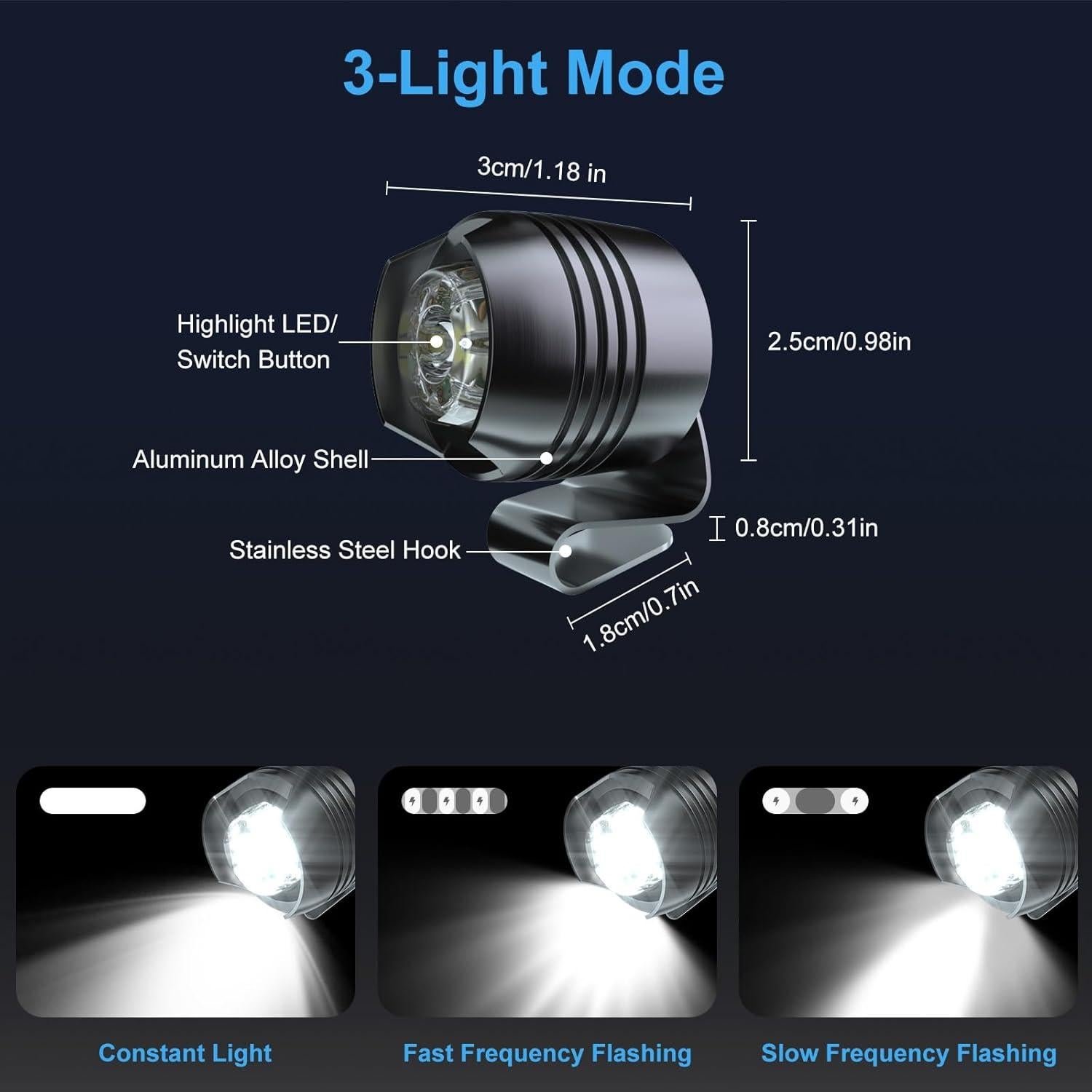Adorno Clip-on para Crocs OUNS MOON - 2 Faros LED