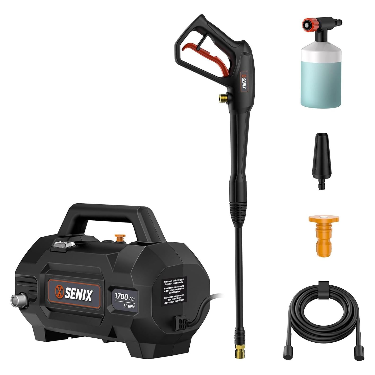 Lavadora a Presión Eléctrica SENIX 1700 PSI 1.2 GPM Compacta