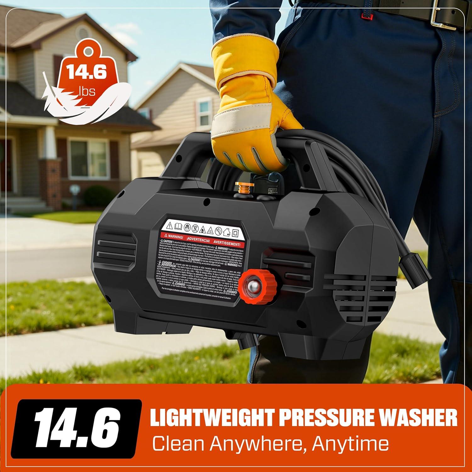 Lavadora a Presión Eléctrica SENIX 1700 PSI 1.2 GPM Compacta