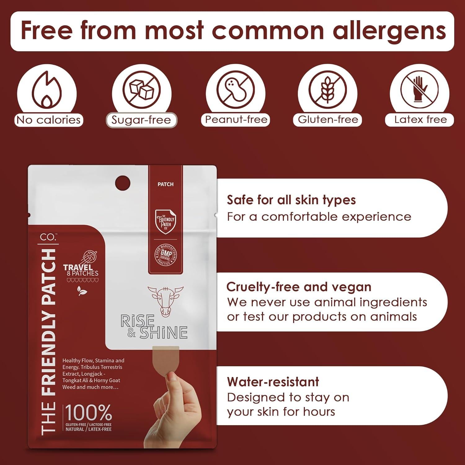 Parches de Energía Rise & Shine El Parche Amistoso 8-Pack