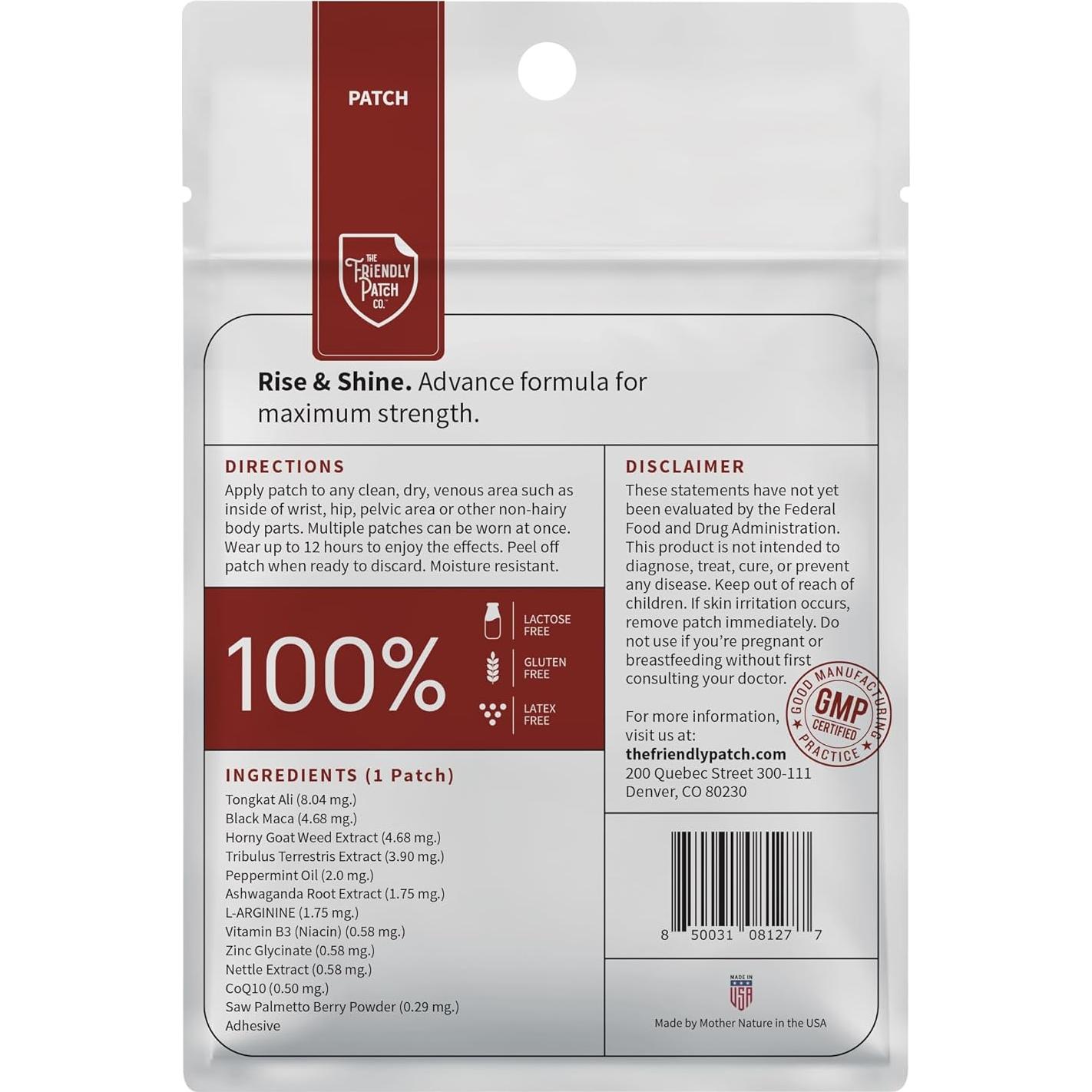 Parches de Energía Rise & Shine El Parche Amistoso 8-Pack