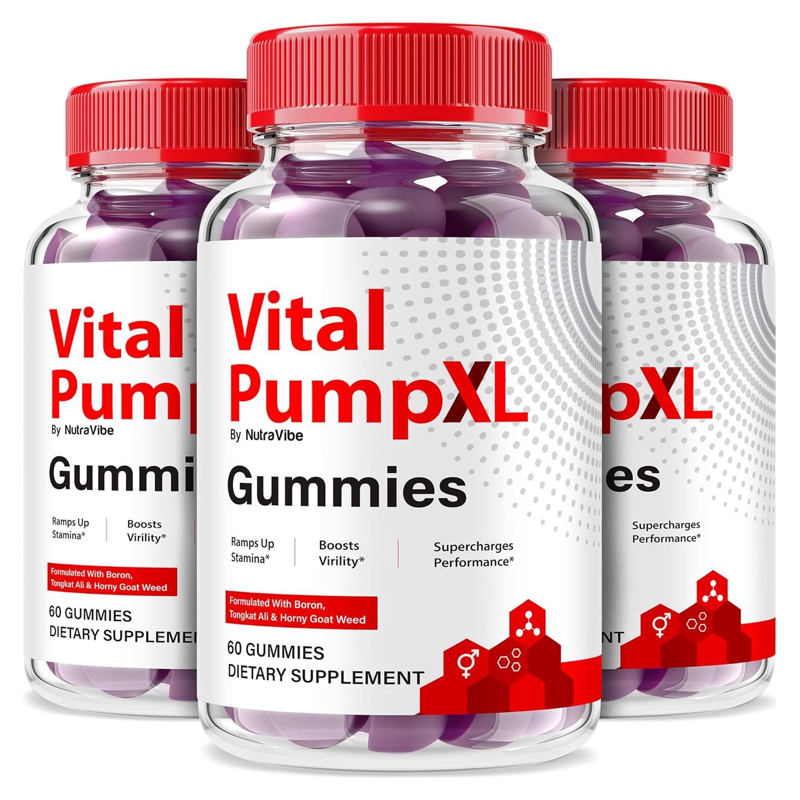 Gomitas Vital Pump XL para Hombres - 180 Unidades - Energía y Rendimiento