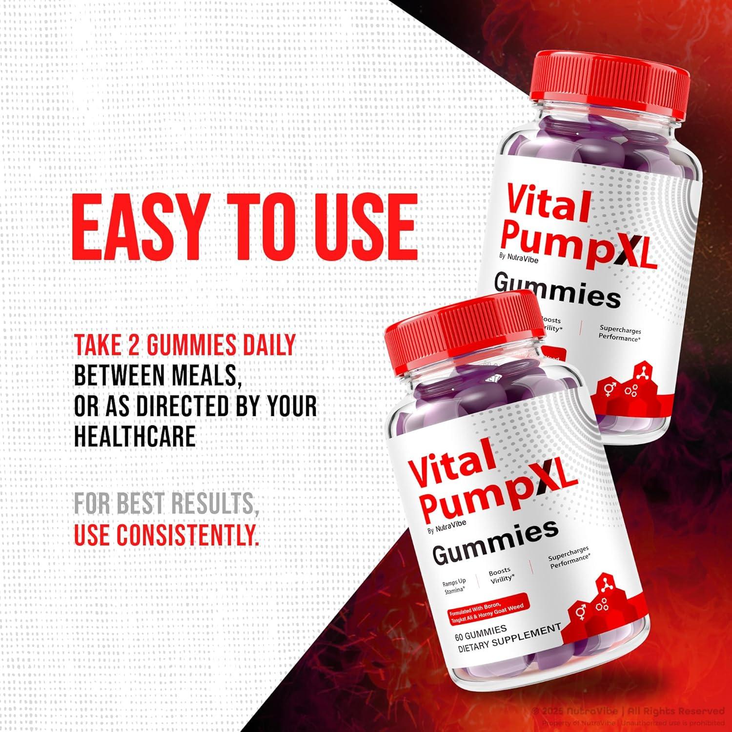 Gomitas Vital Pump XL para Hombres - 180 Unidades - Energía y Rendimiento