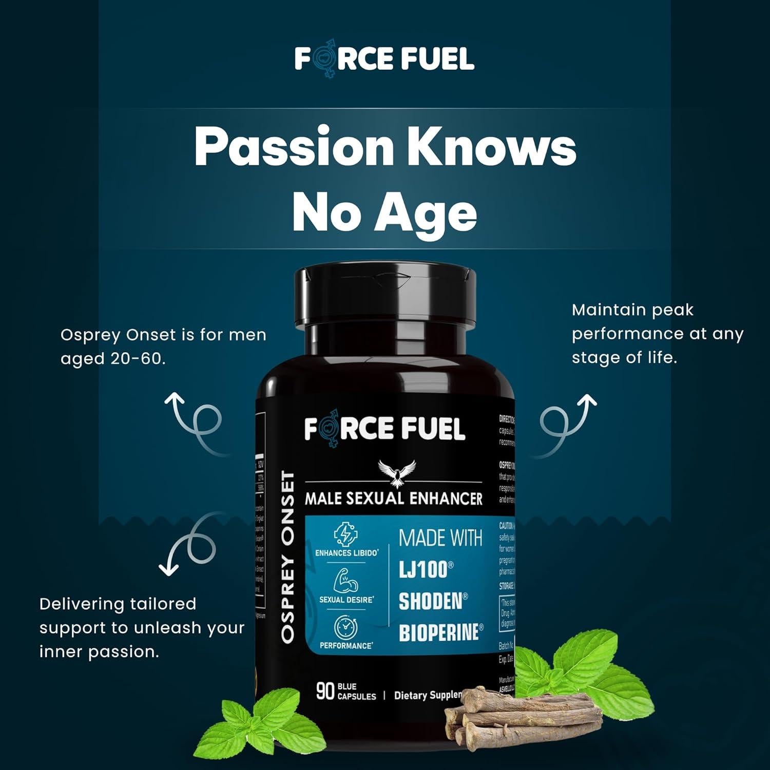 Píldoras Sexuales para Hombres Osprey Onset - 30 Dosis Mejora Erección