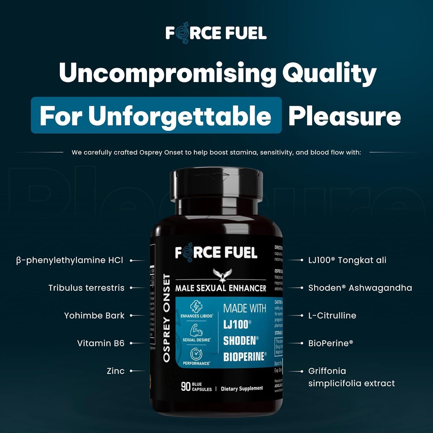 Píldoras Sexuales para Hombres Osprey Onset - 30 Dosis Mejora Erección
