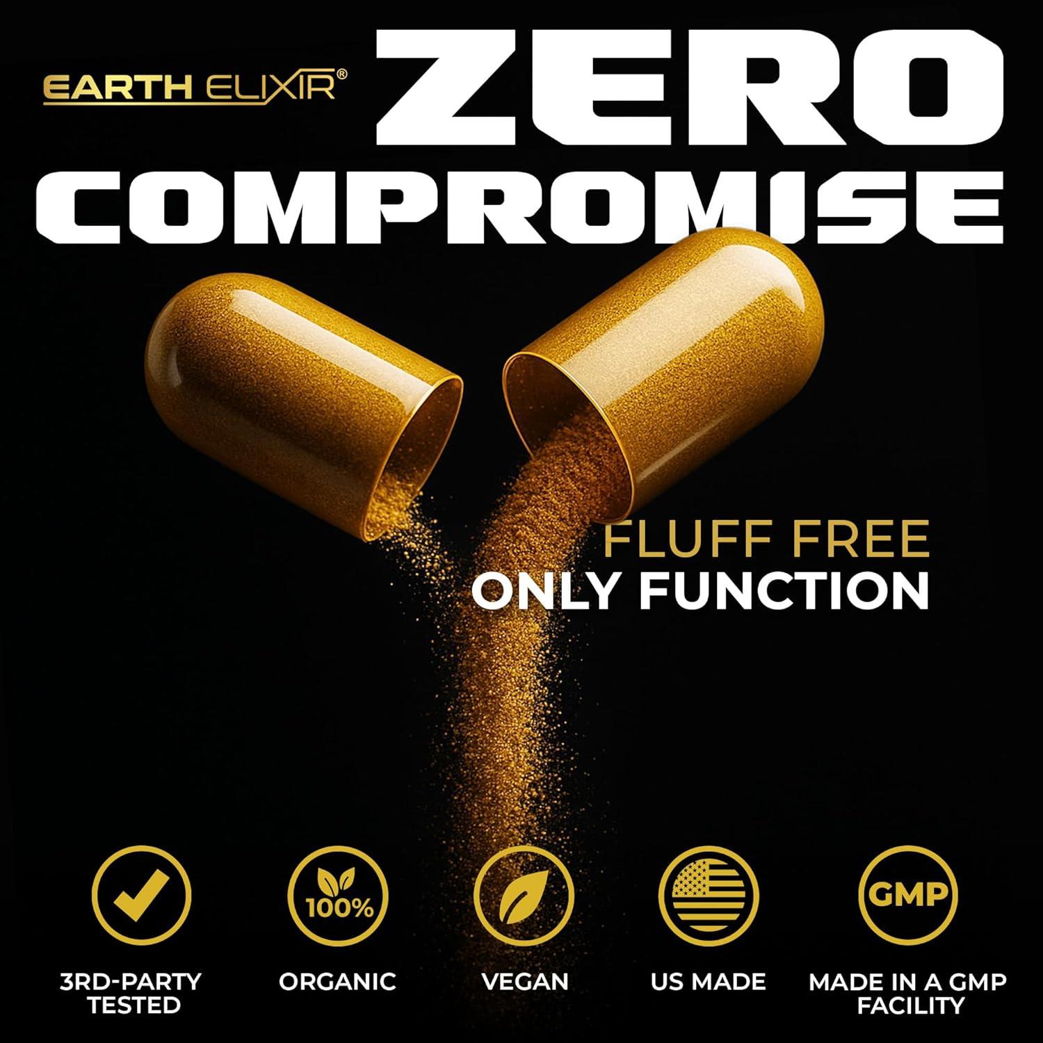 Suplemento Natural de Testosterona Earth Elixir 600mg Fadogia 500mg Tongkat Ali