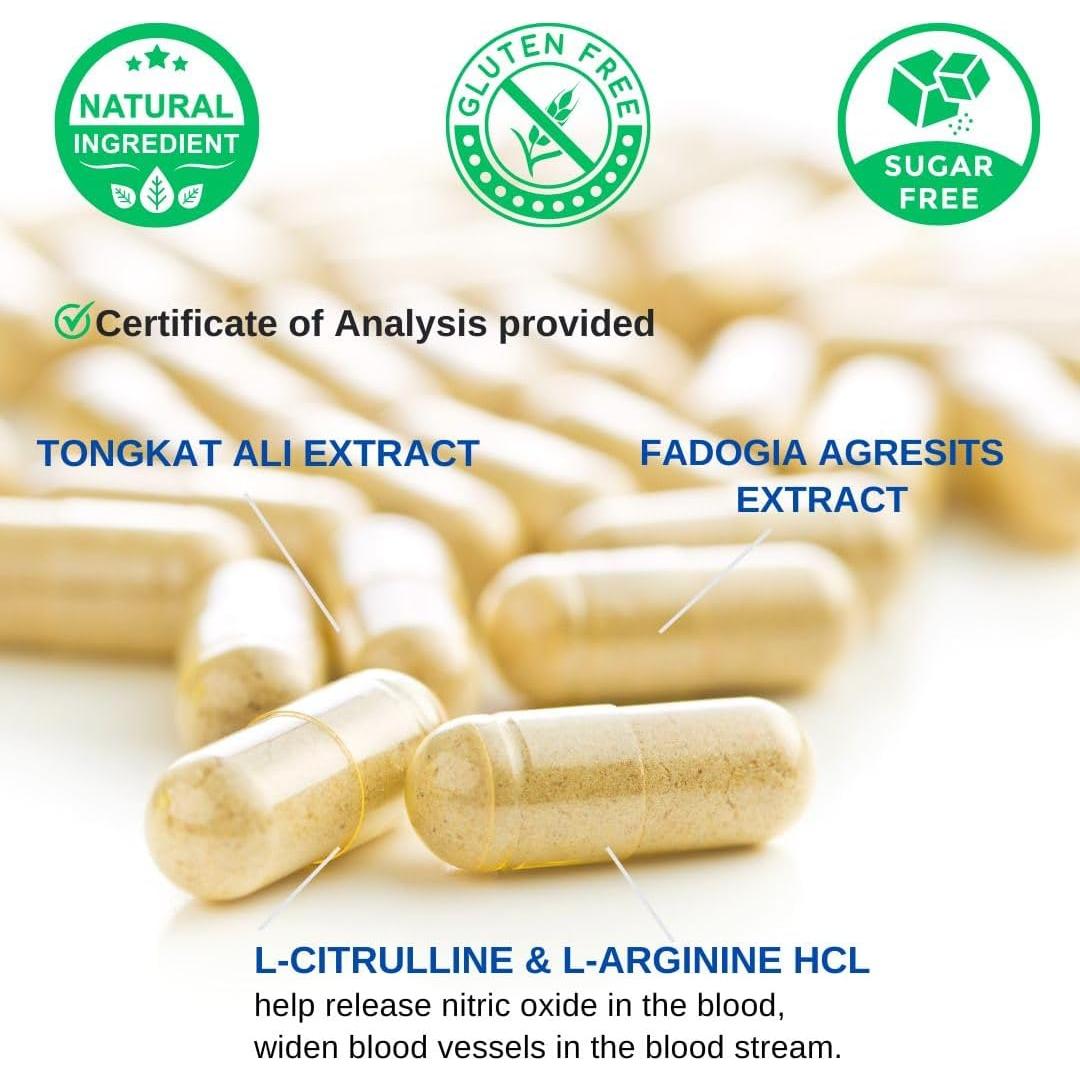 Suplemento Tongkat Ali y Fadogia Agrestis 1200mg - Vinatura