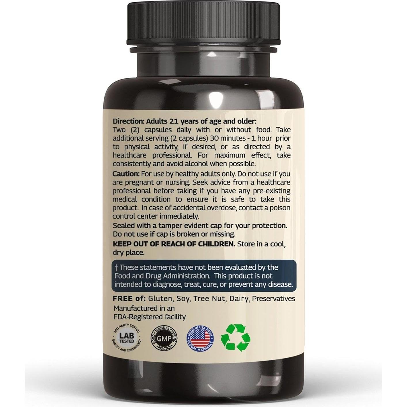 Suplemento Tongkat Ali y Fadogia Agrestis 1200mg - Vinatura