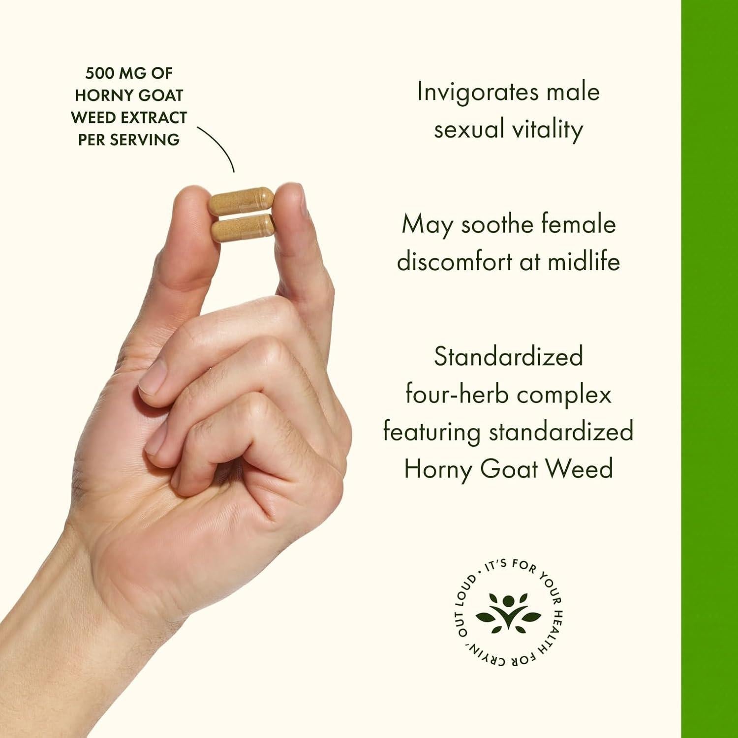 Cápsulas de Hierba de Cabra Horny Swanson 120 Unidades