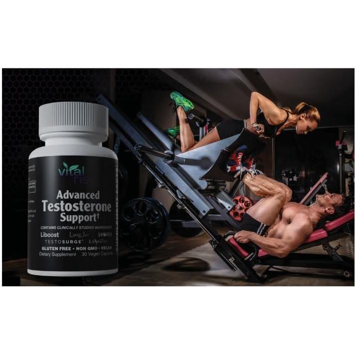 Suplemento de Testosterona Vital Rise - 30 Cápsulas Veganas