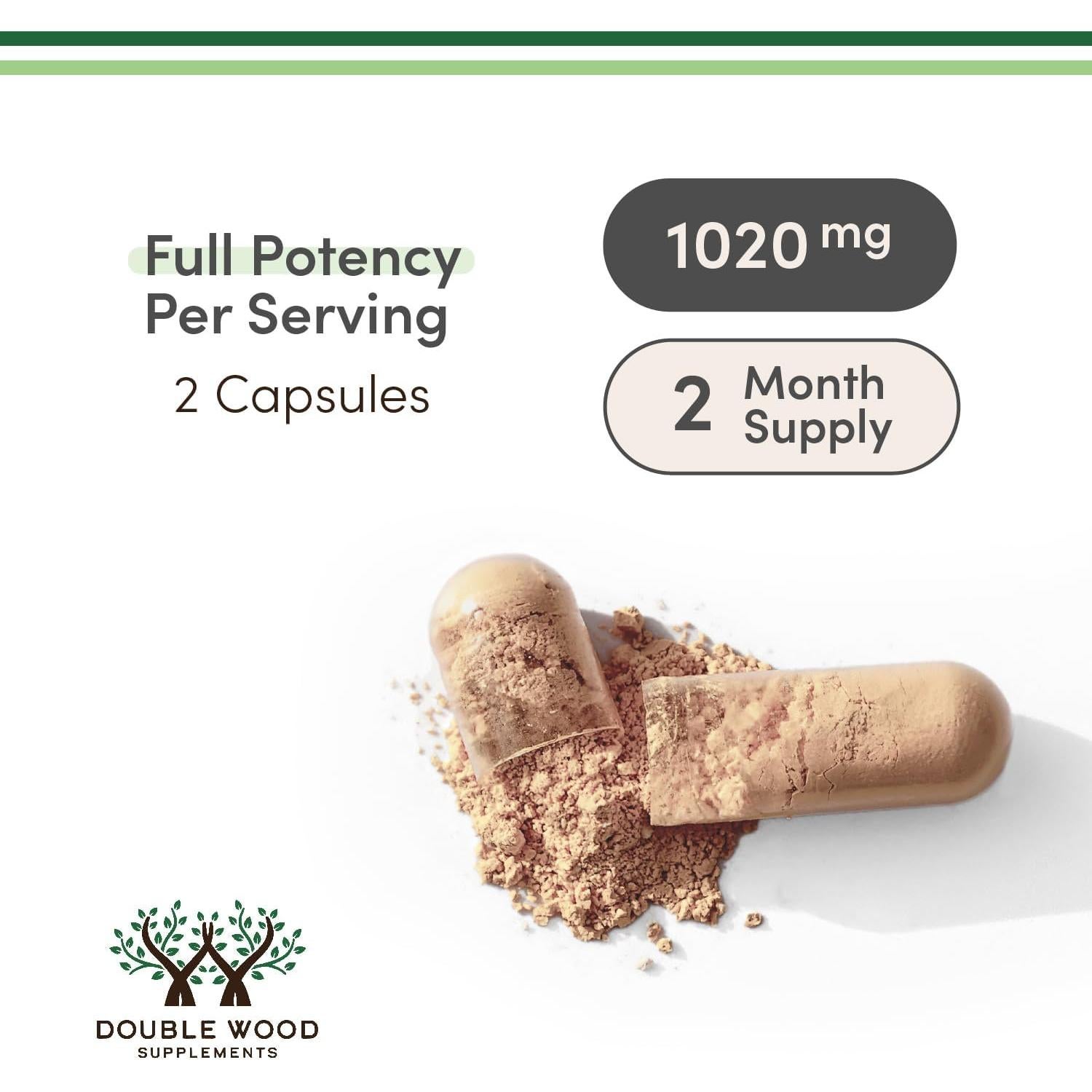 Tongkat Ali 1000mg Double Wood - Salud Masculina 60 Cápsulas