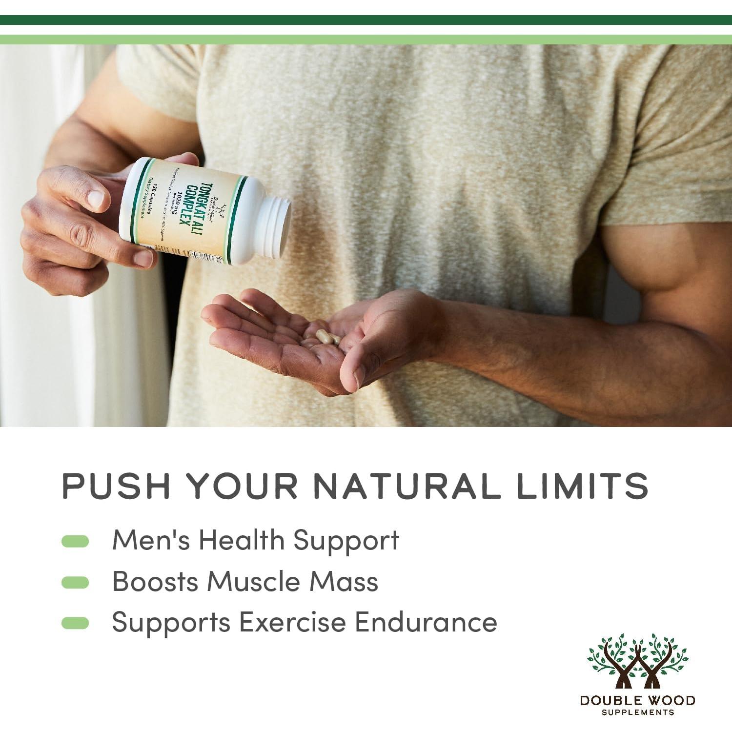 Tongkat Ali 1000mg Double Wood - Salud Masculina 60 Cápsulas