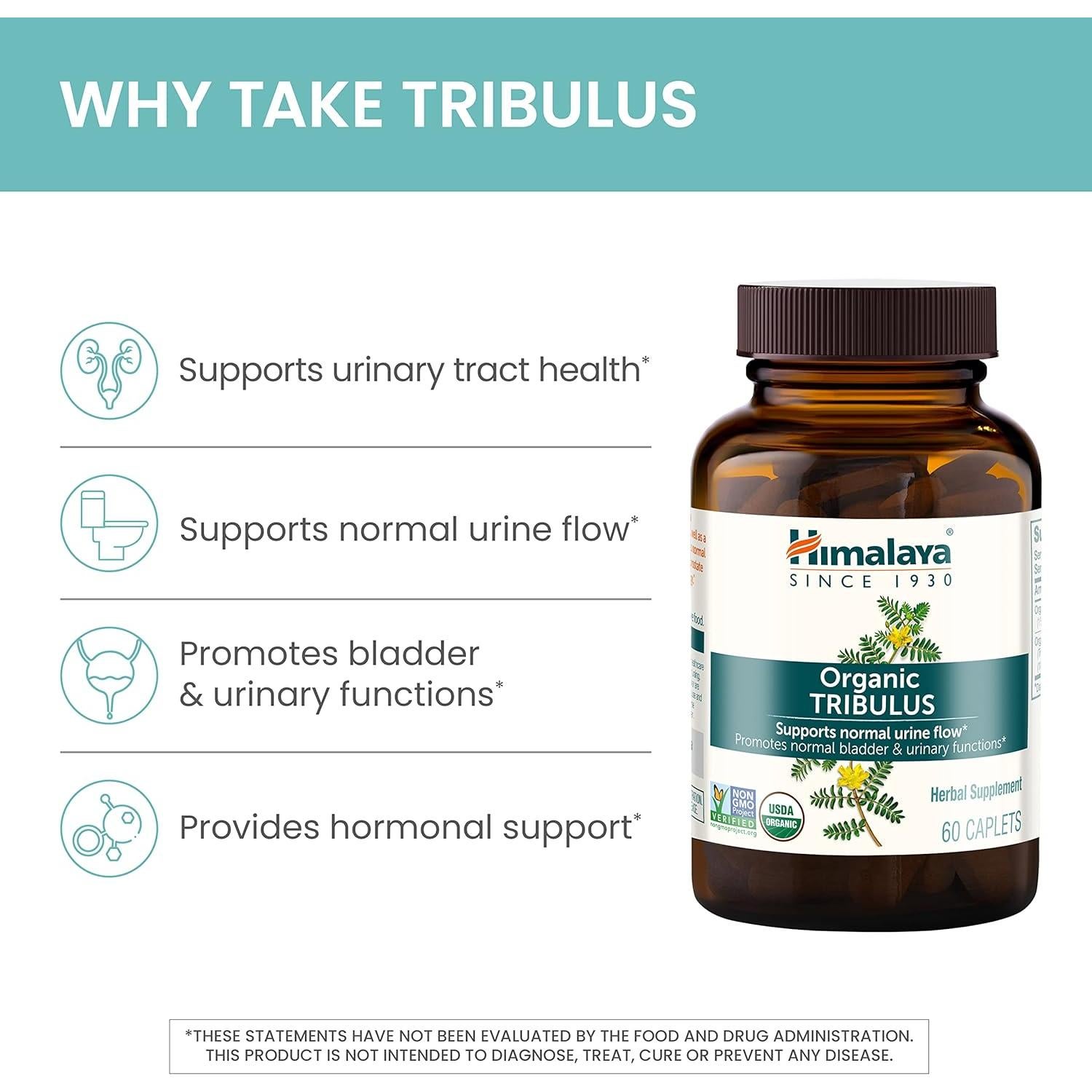 Suplemento Herbal Himalaya Tribulus Terrestris 688 mg 60 Tabletas