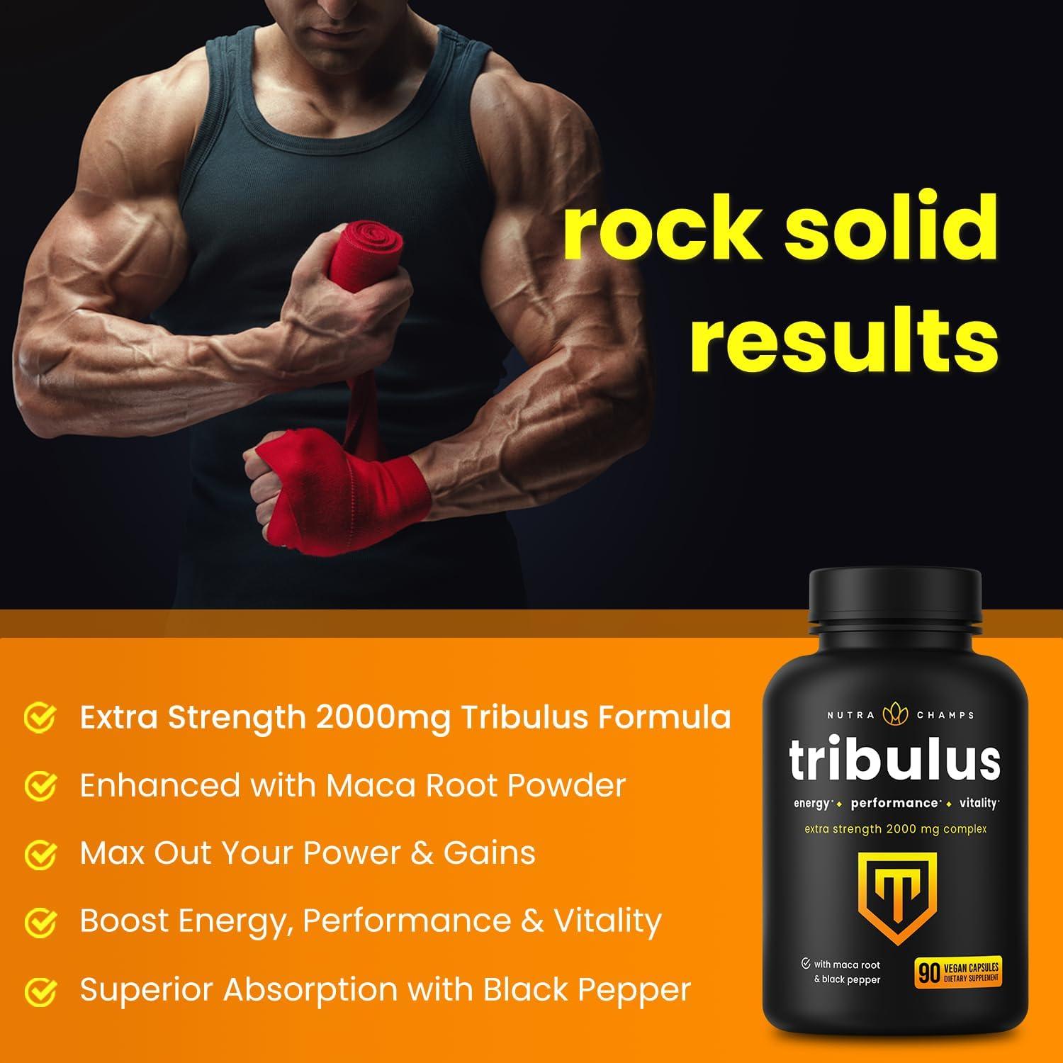 Suplemento Tribulus Terrestris NutraChamps 2000mg 90 Cápsulas