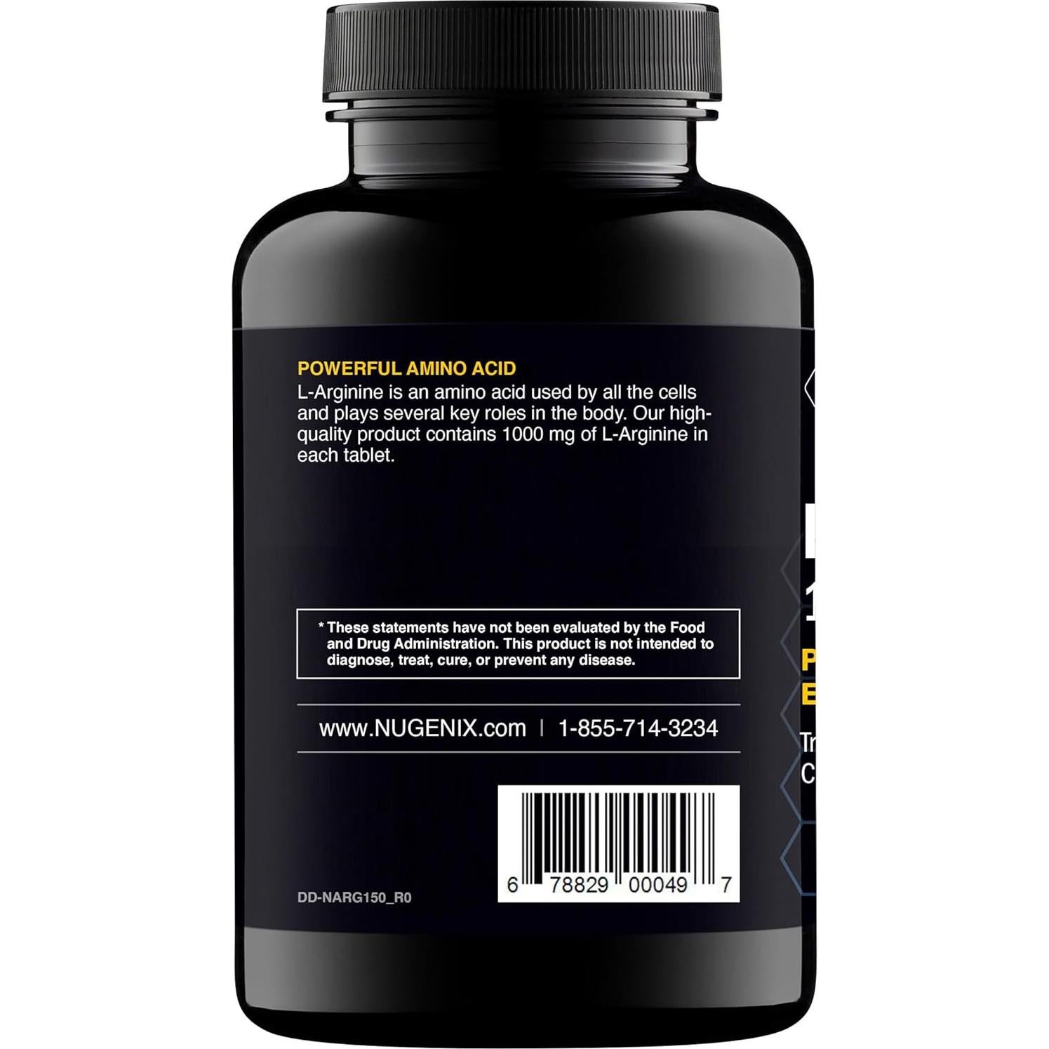 Suplemento L-Arginina Nugenix Essentials 1000 mg 150 Tabletas