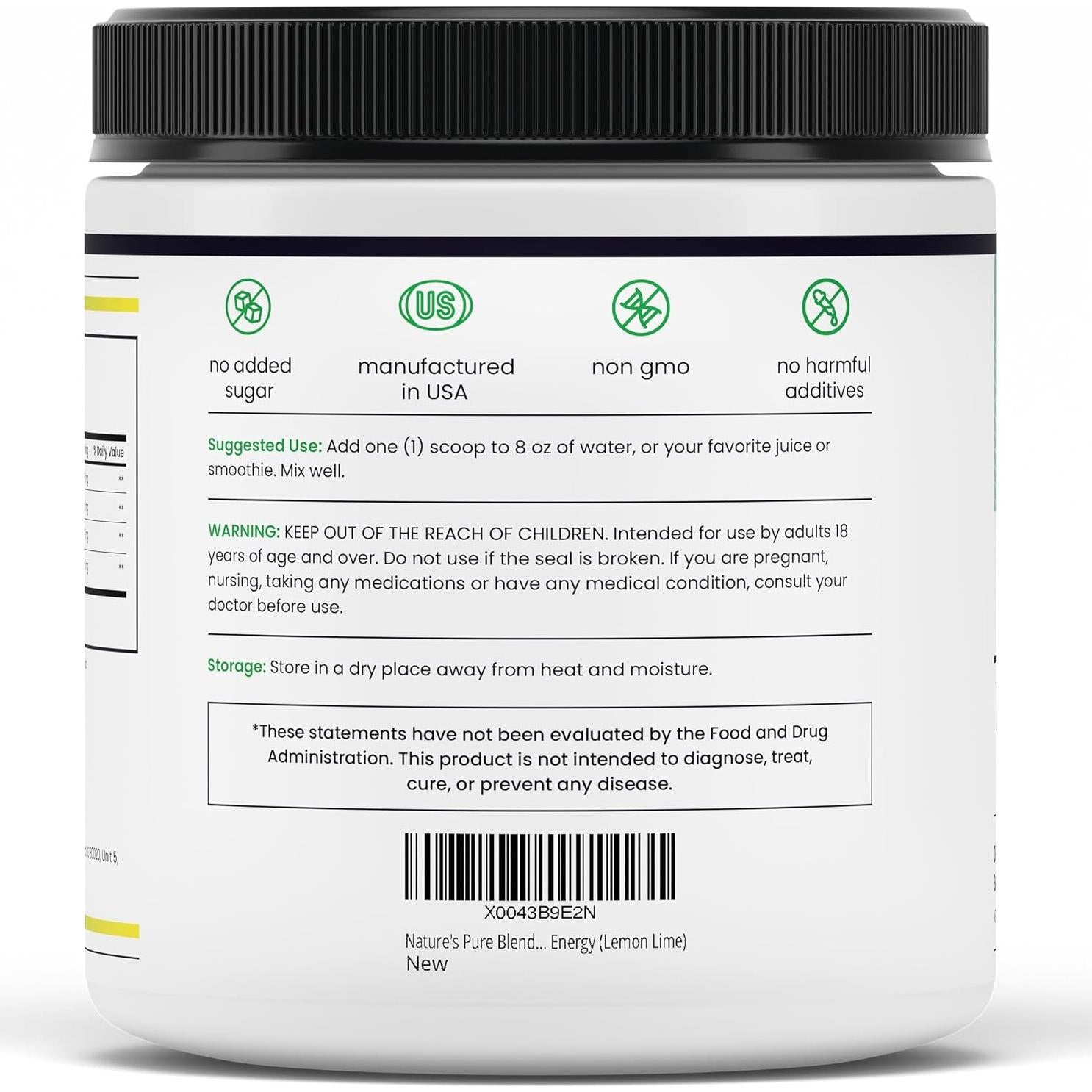 Su Mezcla Pura Natural Acelerador de Óxido Nítrico 5000mg Lima Limón
