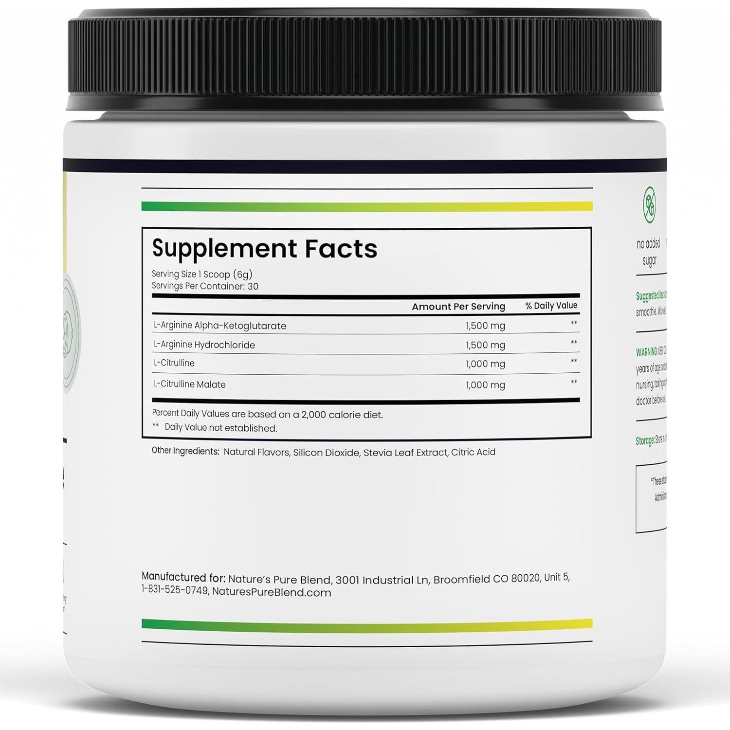 Su Mezcla Pura Natural Acelerador de Óxido Nítrico 5000mg Lima Limón